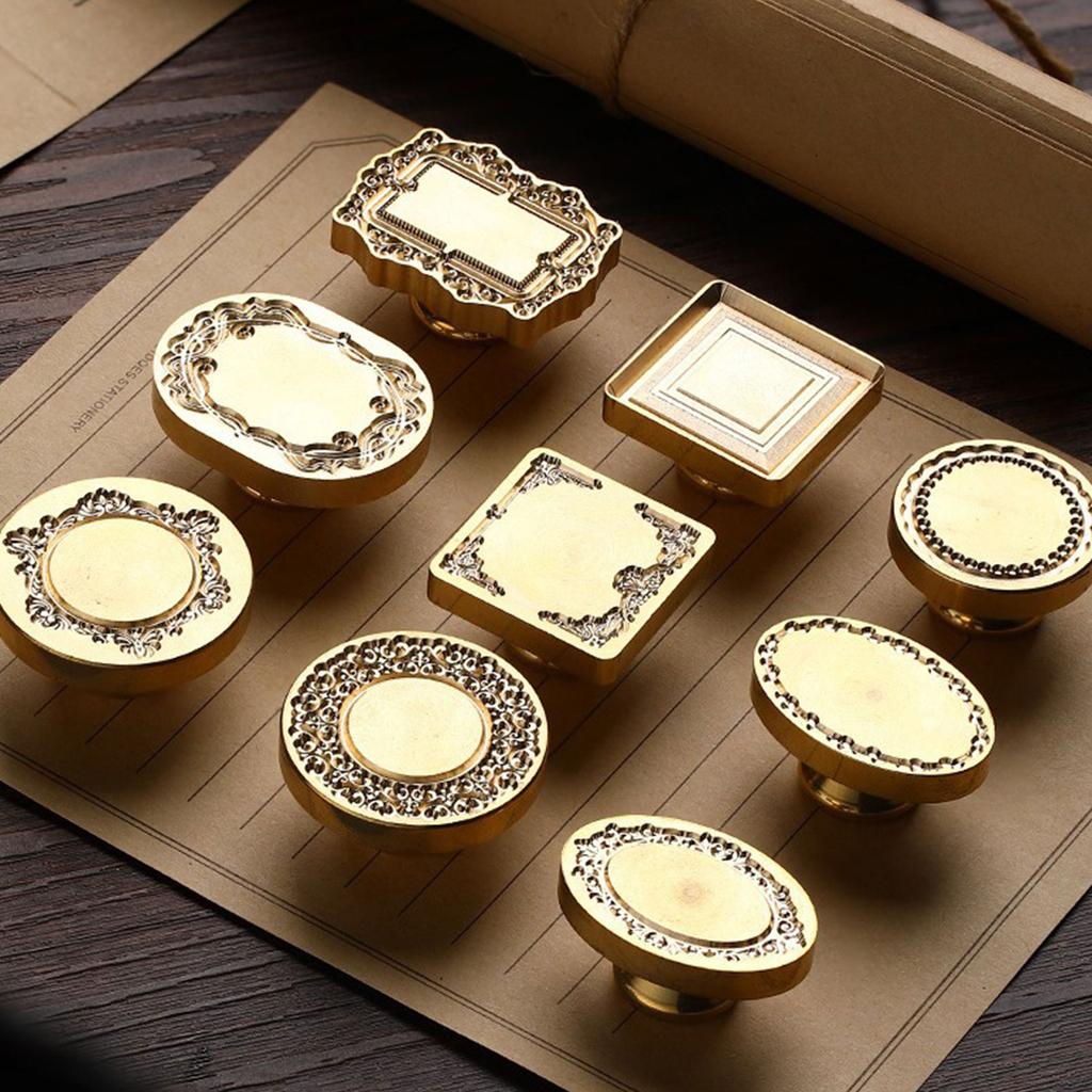 Wax Seal Stamp Head for Seal Envelope Invitation DIY Scrapbooking Round/Oval/Square Wax Seal Stamp Head Replacement