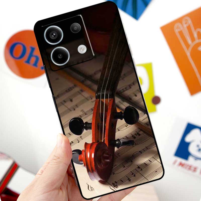 Elegant Violins Bow Sheet Music Funda For Xiaomi Redmi Note 13 10 11 12 14 15 Pro Plus Case For Redmi 15 12C 13C 14C 10C 15C