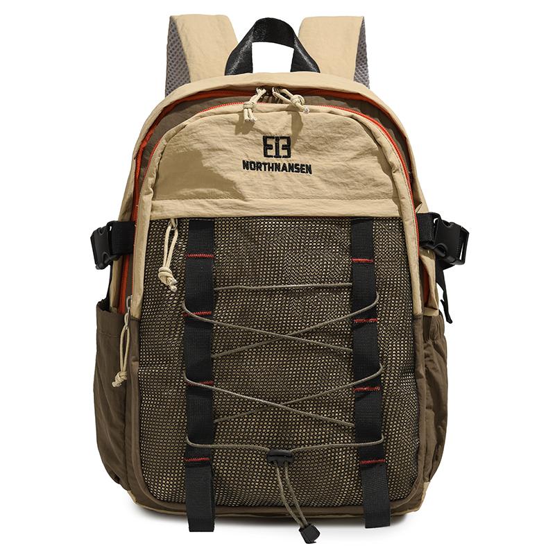 

Large Capacity Sports Outdoor Backpack College Style Commuter Backpack коричневий/хакі