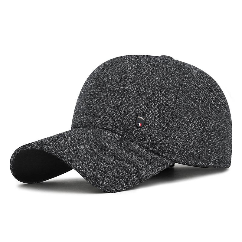 Men's Winter Velvet Warm Baseball Cap Middle-Aged and Elderly Cold-Proof Outdoor Windproof Ear Protection Cap