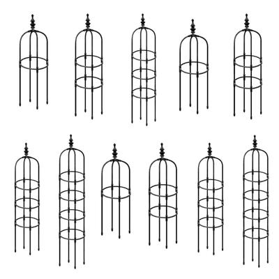 Garden Trellis U-Shaped Plant Stand Plant Flower Vegetables Climbing Frame Plastic Coating Support Tomato Cages