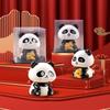 1Pcs Cute Shaking Head Panda Figure Ornament Collection Model Creative Gifts Solar Energy Panda Doll Lucky Car Decoration