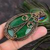 Emerald Natural Gemstone Handmade Copper Wire Wrap Jewelry Pendant 3.15 M3z71