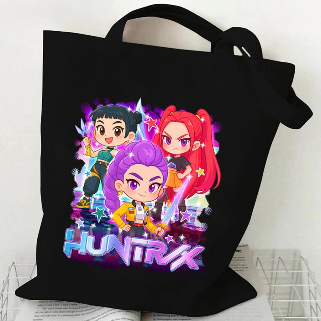 Hunters Surrounding Printed Canvas Shopping Tote Bag With Large Capacity