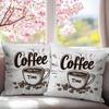 Coffee Time Pattern Decorative Cushions Pillowcase Polyester Cushion Cover Throw Pillow Sofa Decoration Pillowcover Home Decor