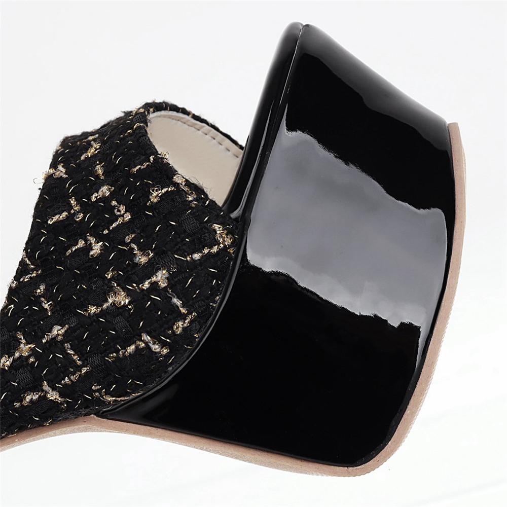 Sexy Slippers Women Summer Shoes Outdoor High Heels Platform Slides Female Luxury Designer Black White Sandals Woman Big Size