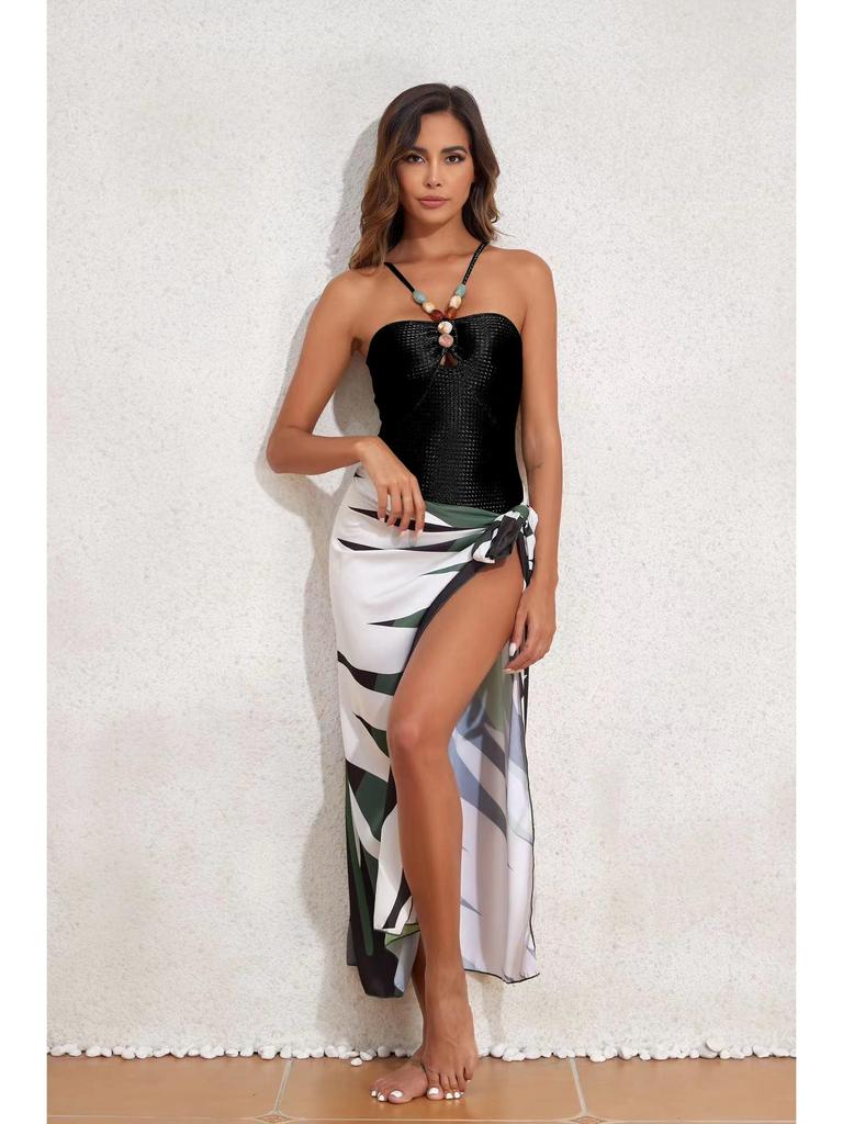 2024 Women's One-Piece Swimsuit: Slimming, Sexy, Sun Protection, Belly Covering, Gauze Skirt Bikini Set