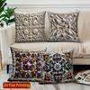 2D Exquisite Blumendekor Muster Dekorative Muster Kissenbezug Geeignet für Sofa Schlafzimmer Auto Kissenbezug