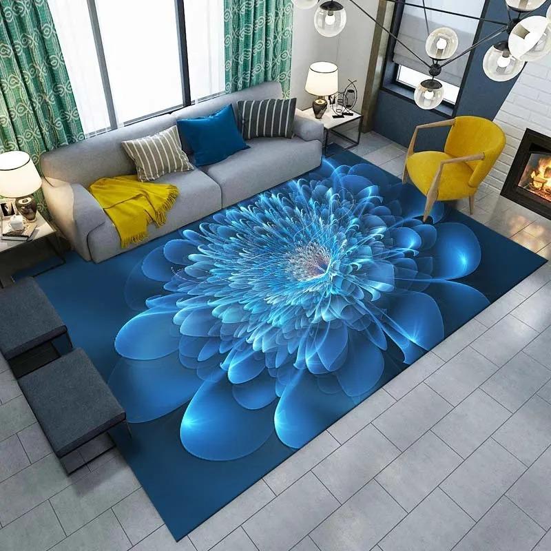 Fantasy Flower Pattern Floor Mats Door Front Decoration Home Living Room Floor Mats