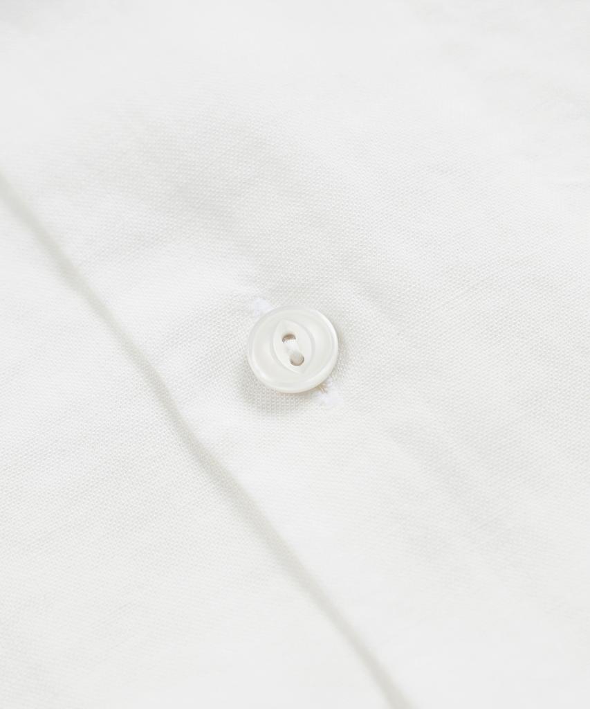 FRIZMWORKS Tencel Linen Open Collar Shirt _ Ivory