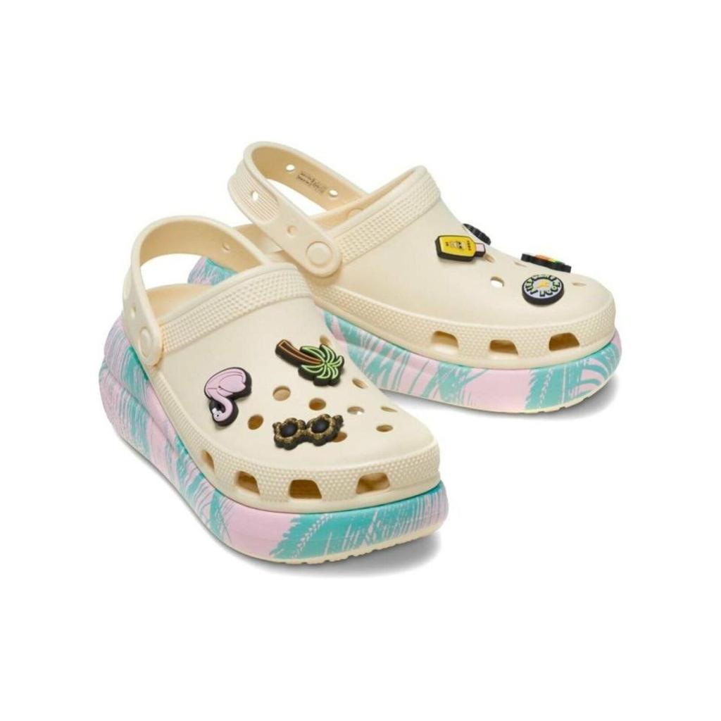 Crocs Classic Crush Spring Break EVA Non-Slip Durable Comfortable Casual Breathable Clogs Unisex Clogs Light-Yellow 208405-1FR