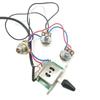 Prewired Guitar Wiring Harness with Double Hot Rail Pickups Sets 1 Tone 1 Volume 3 Way Switch 1 Jack for Electric Guitar