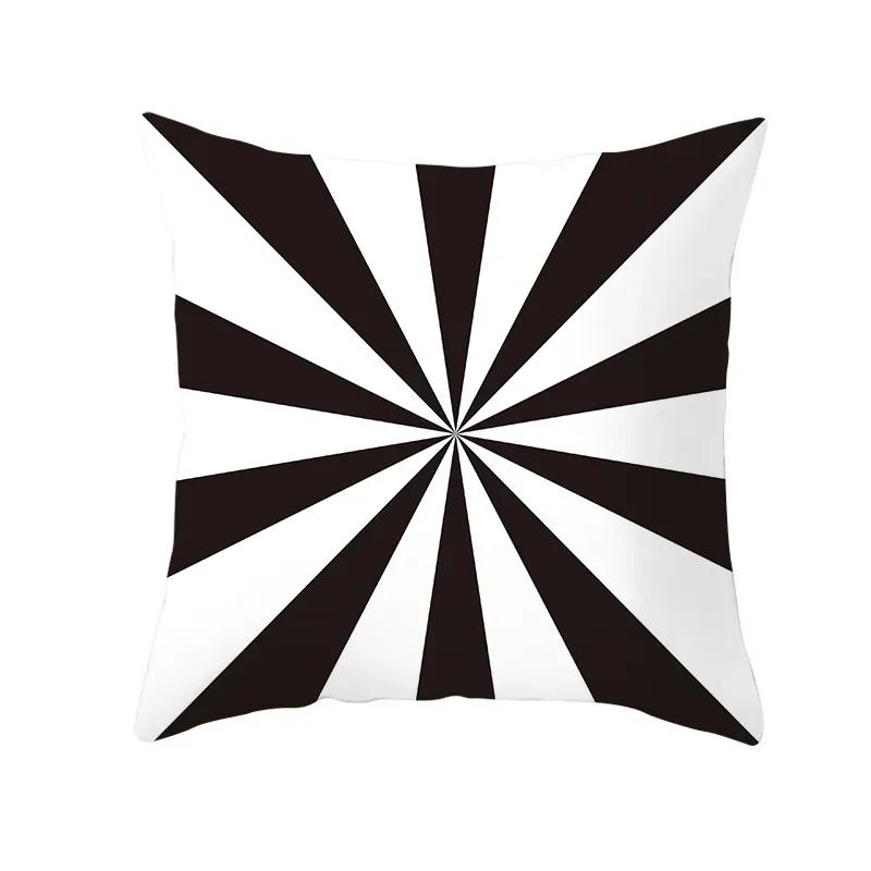 Fețe de pernă Decor casă dormitor Nordic Creativ Dungi alb-negru Geometrice Imprimare digitală