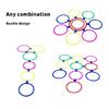 Educational Hopscotch Ring Training Game For Kids Body Sensory Development Antislip Plastic Hoops for Outdoor Activity