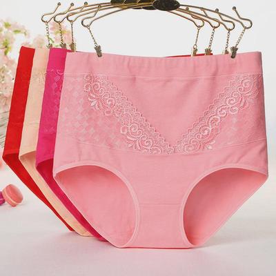 Women's Plus Size High Waist Hip and Belly Lifting Stretch Underwear with Cotton Crotch