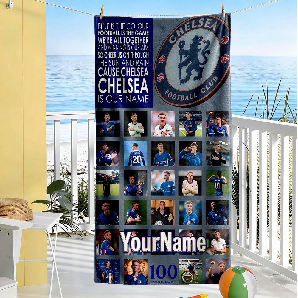 Chelsea Customizable Name Beach Towel High Absorbency & Quick-Dry Perfect for Traveling Yoga Camping and Swimming