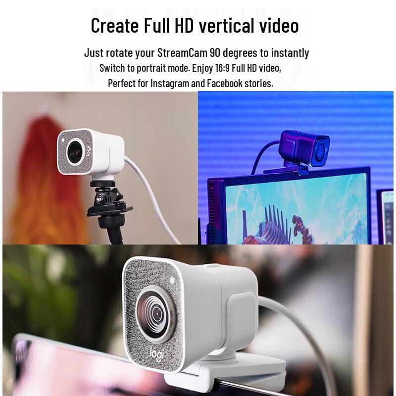 Logitech G StreamCam Full HD Live Streaming Webcam