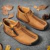 Mens Genuine Leather Boots Fashion Zipper Shoes Leather Men Ankle Boots