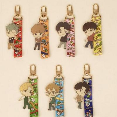 BTS TinyTAN Dynamite Acrylic Strap Keyring 7-Piece Set