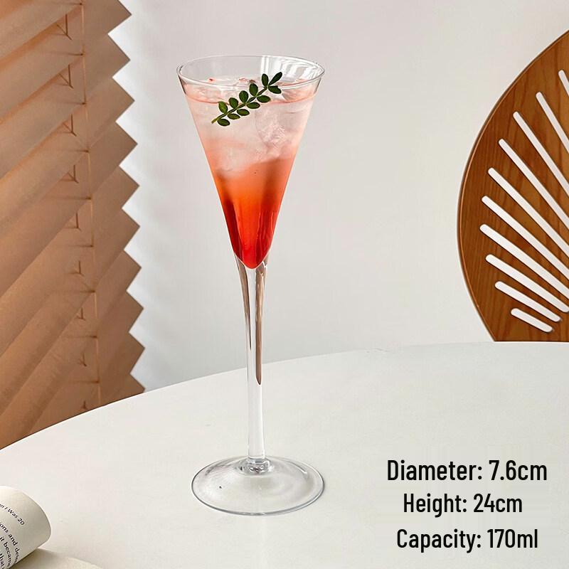 ZISIZ Handmade French Romantic Glass Stemmed Cup