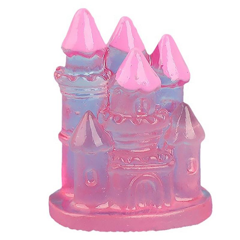 Glow-In-The-Dark Decoration Cartoon Castle Micro Landscape Car Decoration Star Princess Castle Diy Resin Accessories