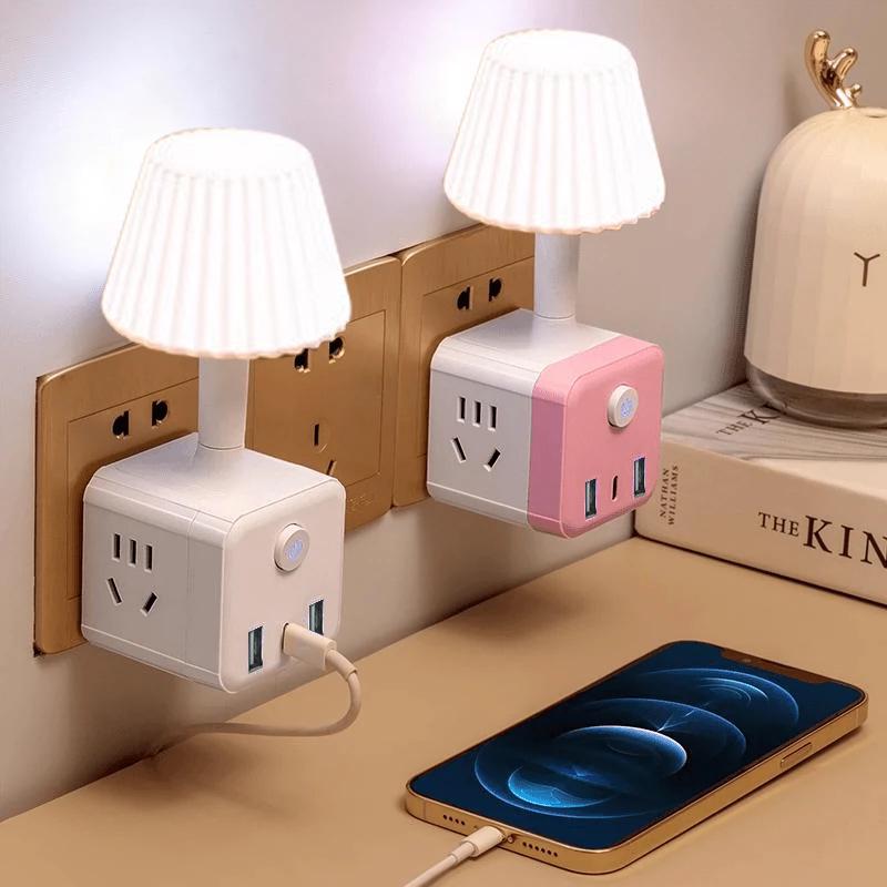 Cubo de Luz de Noite Multicolor Inteligente Ativado por Voz