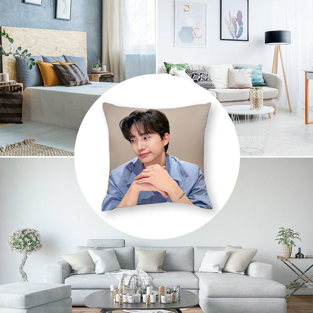 Kpop Lee J-Junho Pillow Case 3D Print Polyester Fiber 40*40 cm Home Sofa Throw Pillow Cover Decoration Festival Gift
