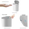 High-Gloss Flip Lid Slim Trash Can for Kitchen & Bathroom