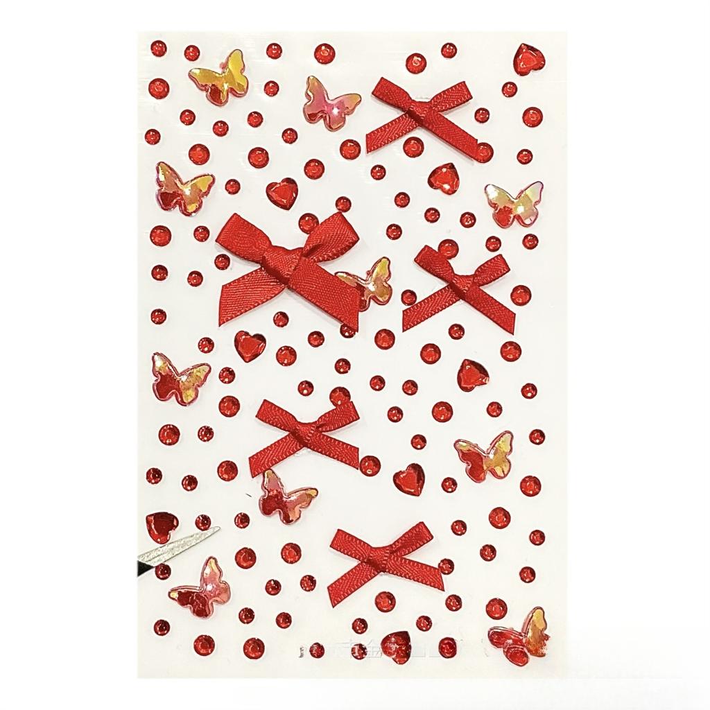 3D Stereo Strass Scrapbook Journal Aufkleber Glänzendes Herz DIY Dekor Aufkleber für Mädchen Koreanische Mode Aufkleber Studentenbedarf