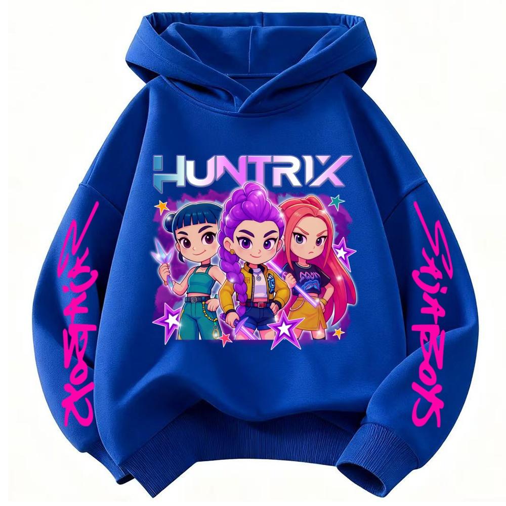 Niedliches Mädchen Kapuzensweatshirt Warm Rumi KPop Dämonenjäger Cartoon Kinder Mode warm Lässige Oberteile Lässige Baumwollkleidung