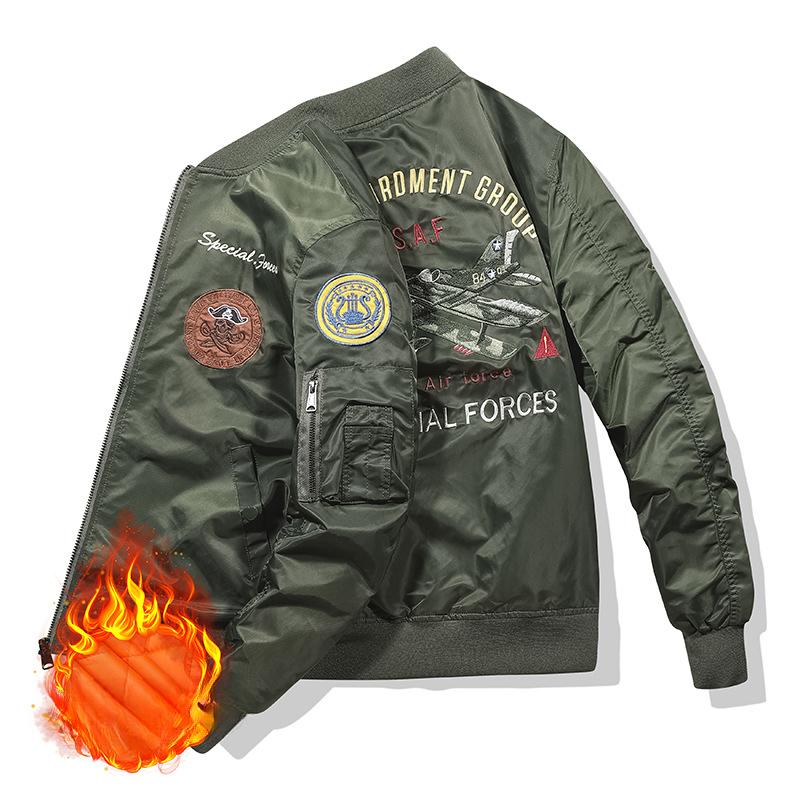 

Новая осенне-зимняя куртка-бомбер ВВС, мужская вышитая бейсбольная форма, куртка большого размера на весну и осень 4XL