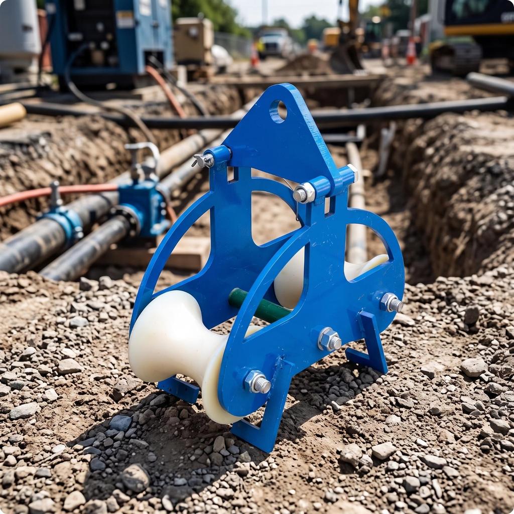 Two-Wheel Cable Pulley Floor-Standing for Construction Sites