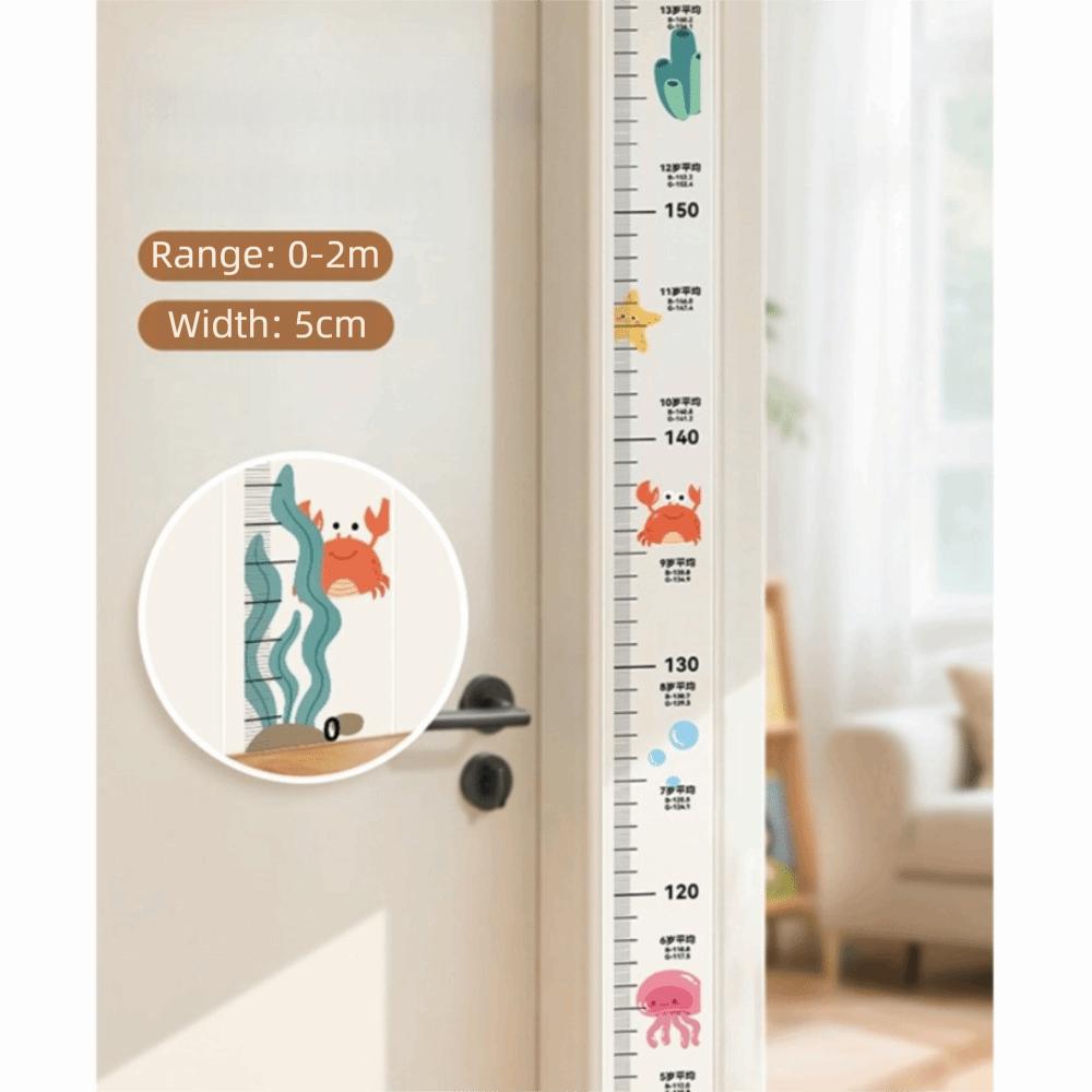 2M Height Height Measurement Sticker Self-adhesive Waterproof Child Growth Chart Removable Transparent Growth Chart Sticker