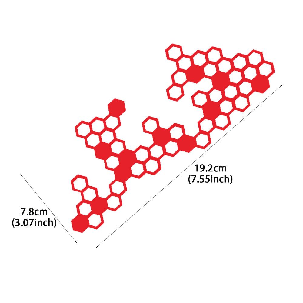 Cool Motorcycle Stickers Hexagonal Modified Motorcycle Decal Decor Honeycomb Design Motorcycle Personality Sticker For Moto