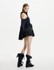 Akeumeseodeu Layered Cutout Off-Shoulder Long Sleeve (Charcoal)