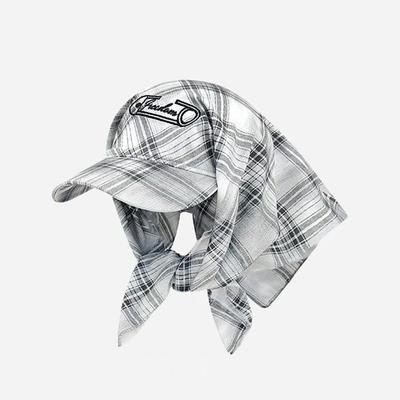 Korean Checkered Headscarf, Duckbill Cap, Women's, Travel, New Style, Street Sunshade and Sun Protection Baseball Hat