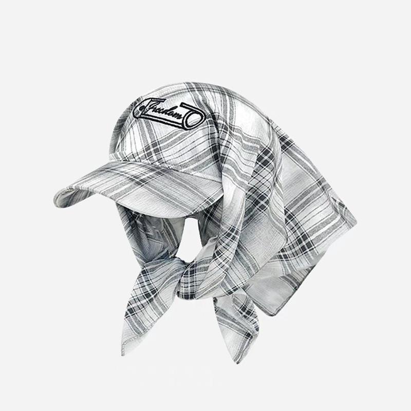 

Korean Checkered Headscarf, Duckbill Cap, Women s, Travel, New Style, Street Sunshade and Sun Protection Baseball Hat Adjustable хакі