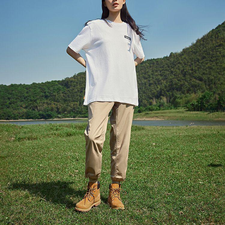 Timberland Mountain Series Outdoor Breathable Embroidered Logo Casual Round Neck Short Sleeve T-Shirt Unisex T-Shirts A26S7-100