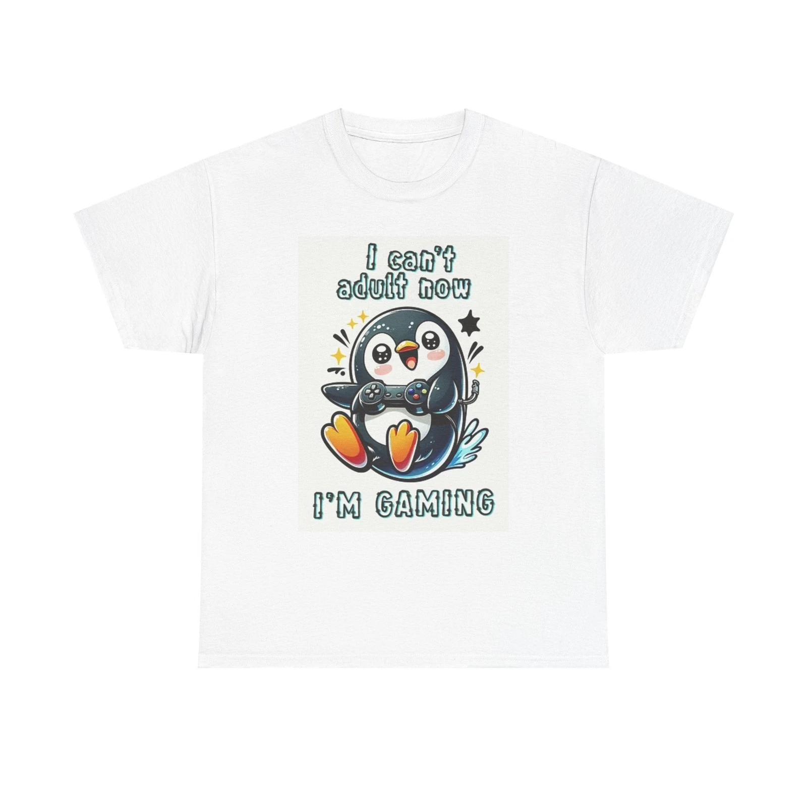 Men s and Women s T-shirts Cant Adult Now Im Gaming L