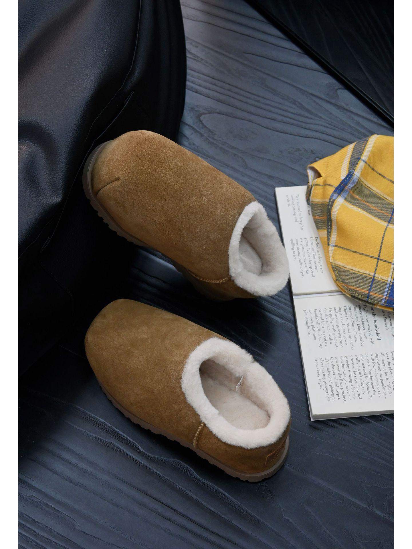 

Женские замшевые зимние ботинки Meeigeec 2024 года на шнуровке с мехом 35 коричневый