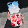 Lovely Cherry Fruits Print Case For Samsung Galaxy Z Flip 8 7 FE 6 5 4 Flip7 Flip6 Flip8 Hinged Magnetic For Magsafe Hard Folding Phone Cover