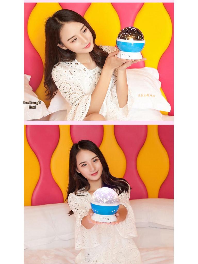 Romantic Rotating Starry Sky Night Light Projector for Bedroom