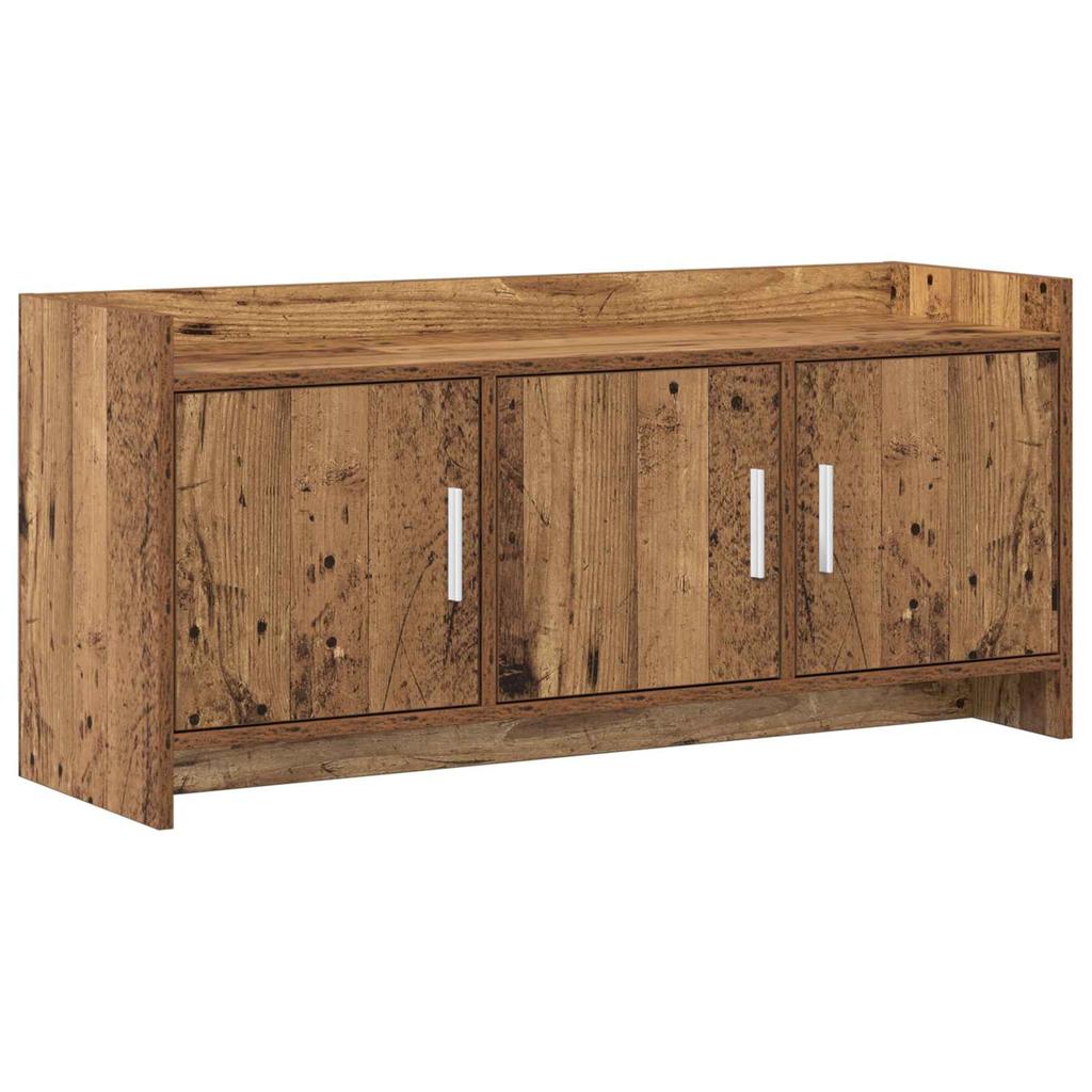 TV Cabinet 102 x 33 x 47 cm Reclaimed Wood Effect Particleboard
