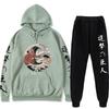Attack On Titan Anime Hoodie Set Teen Casual Sweatshirt Top Pants