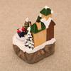 Lighted Christmas Cabin Music Box Rotating Santa Music Box With LED Light For Men Women Kid Birthday Christmas Present
