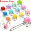 12-60 Pcs Single Keyboard Switch Fidget Keychain Bulk Clickable Stress Relief Buttons Mini Sensory Classroom Reward Gift