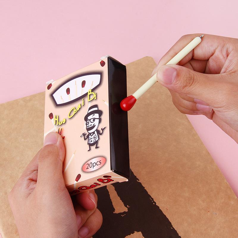 Creative Cute Matchstick Ballpoint Pen for Students - Mini Stationery Prizes