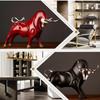 Nordic Red Black and Gold Cow Sculpture Resin Crafts Simulate Animal Statues Living Room Bookcase Office Accessories Home Decor