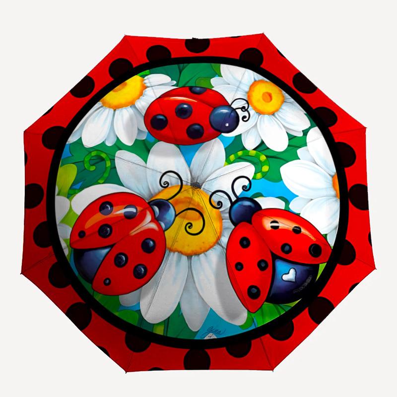 

1pc Ladybug, Daisy Folding Umbrella, Durable, Suitable for Outdoor Activities or Rain, Suitable for Commuting yy251027080