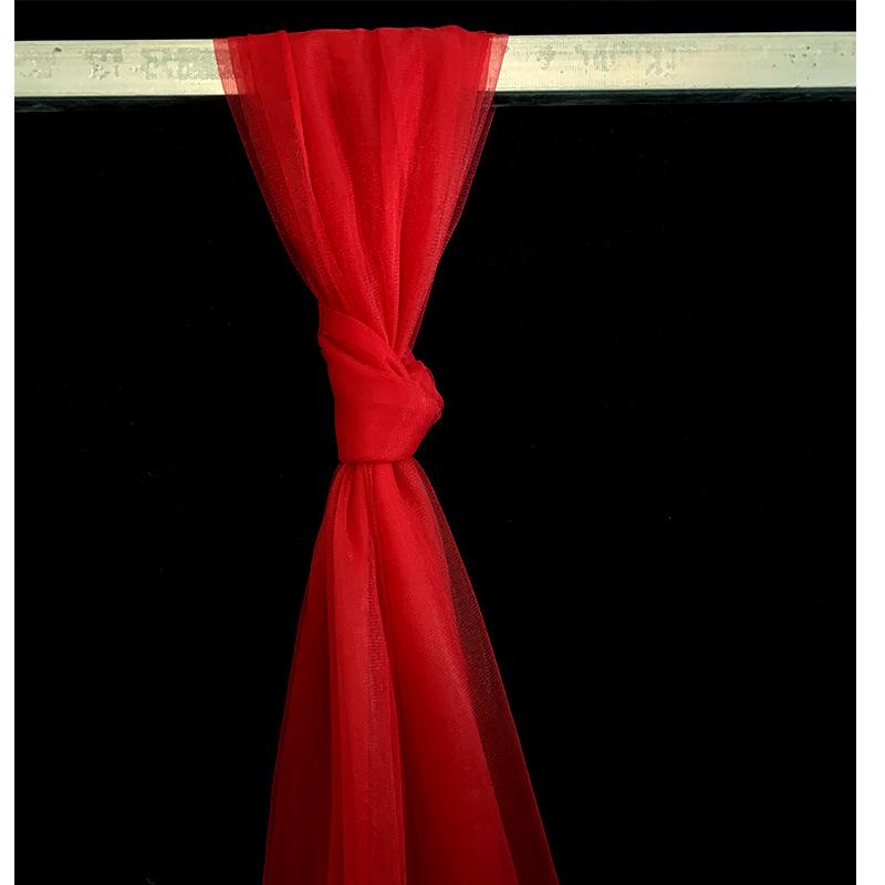 High-Density Swiss Gauze Wedding Decoration: Chair Backs, Curtains, Ceiling & Table Decor